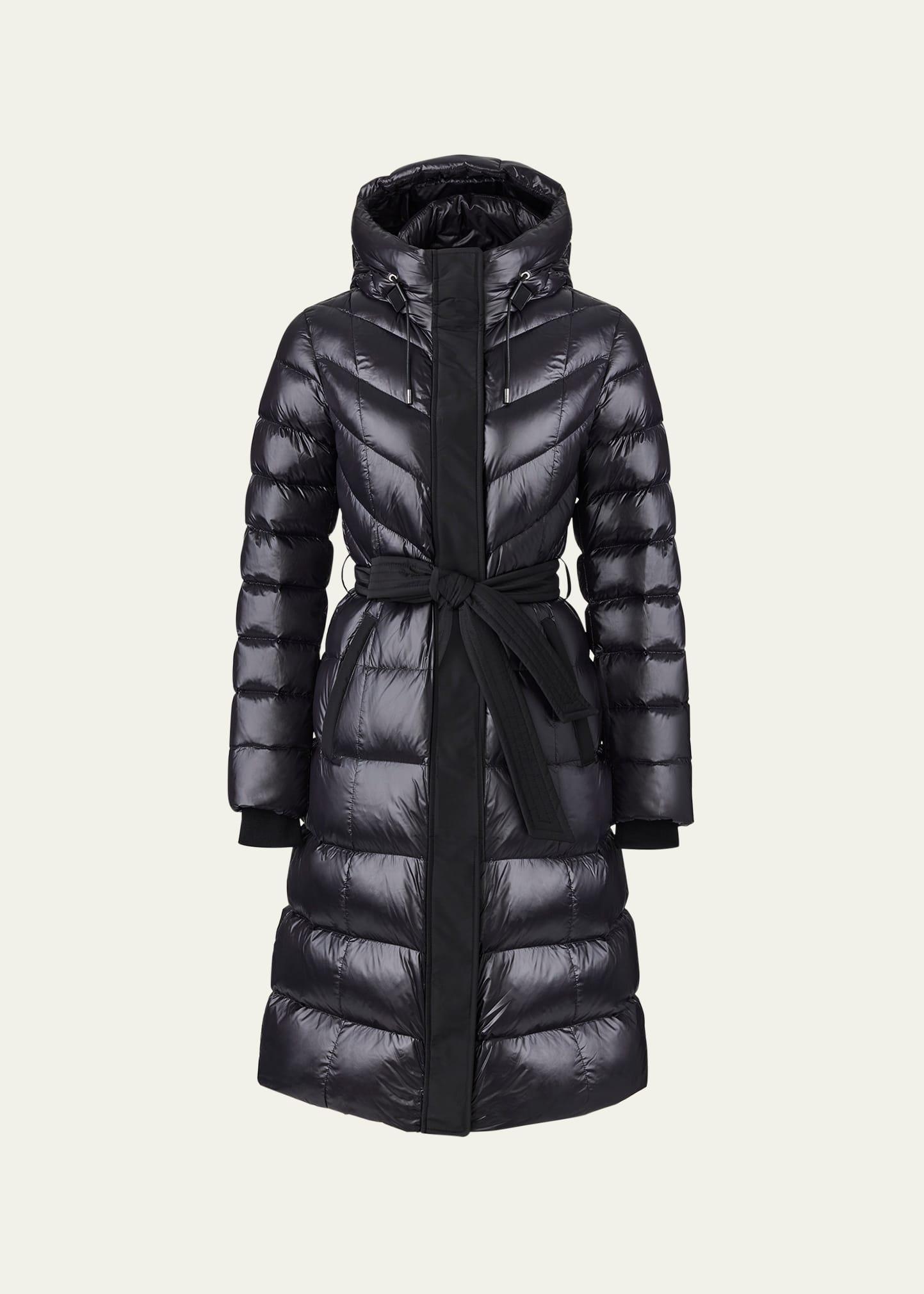 Womens Coralia Down Belted Puffer Coat Product Image