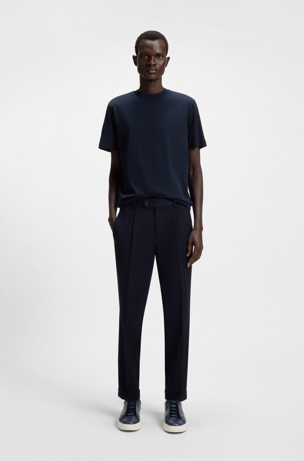 Gary leather trainers with suede backtab Product Image