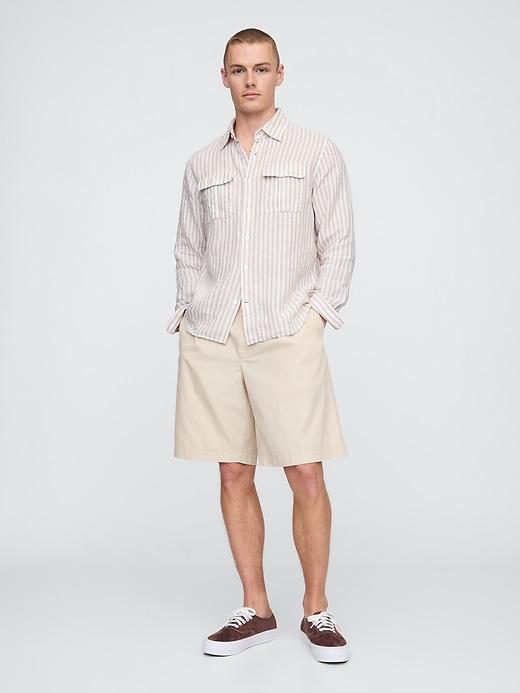 100% Linen Classic Shirt Product Image