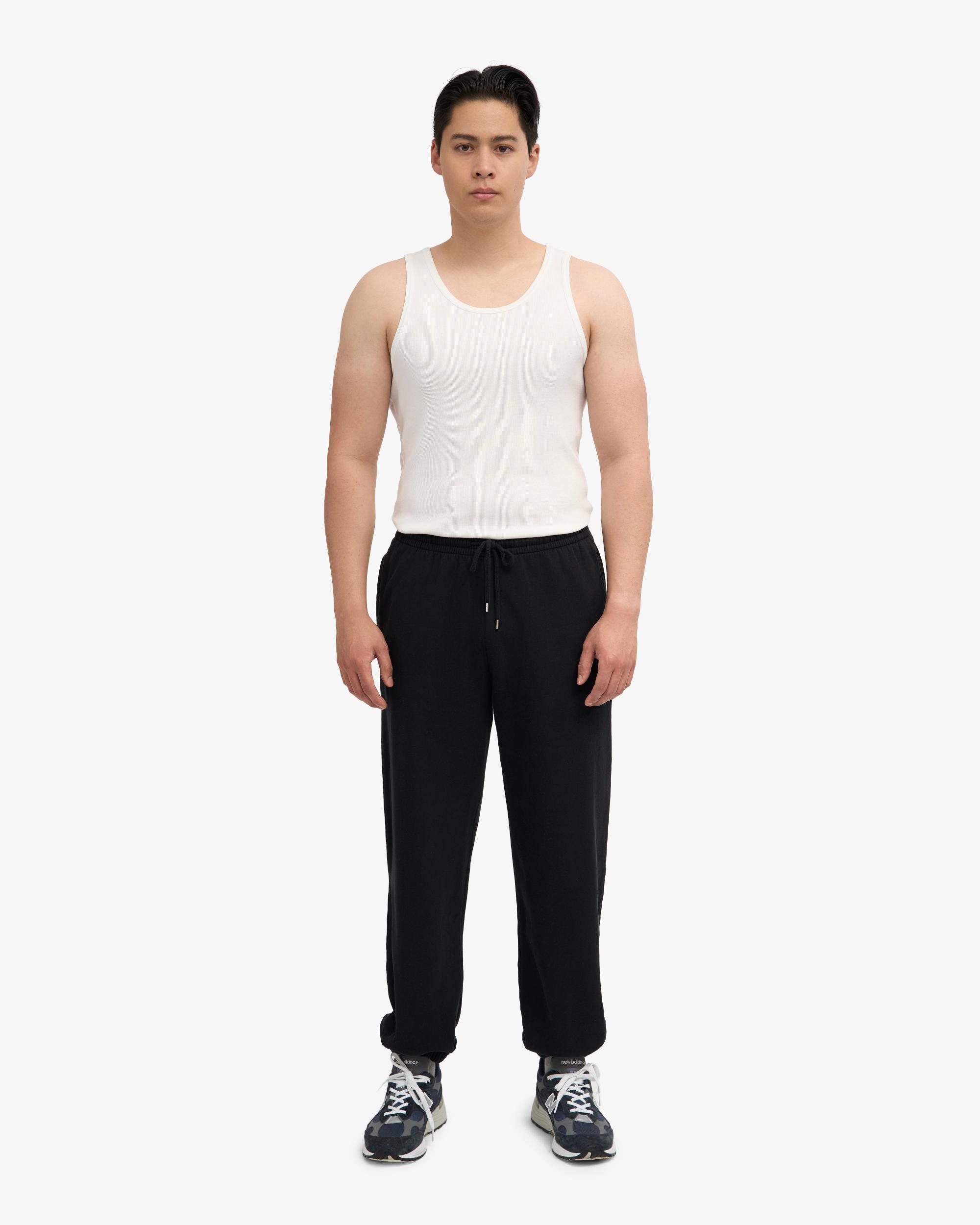 Organic Relaxed Sweatpants - Deep Black Product Image