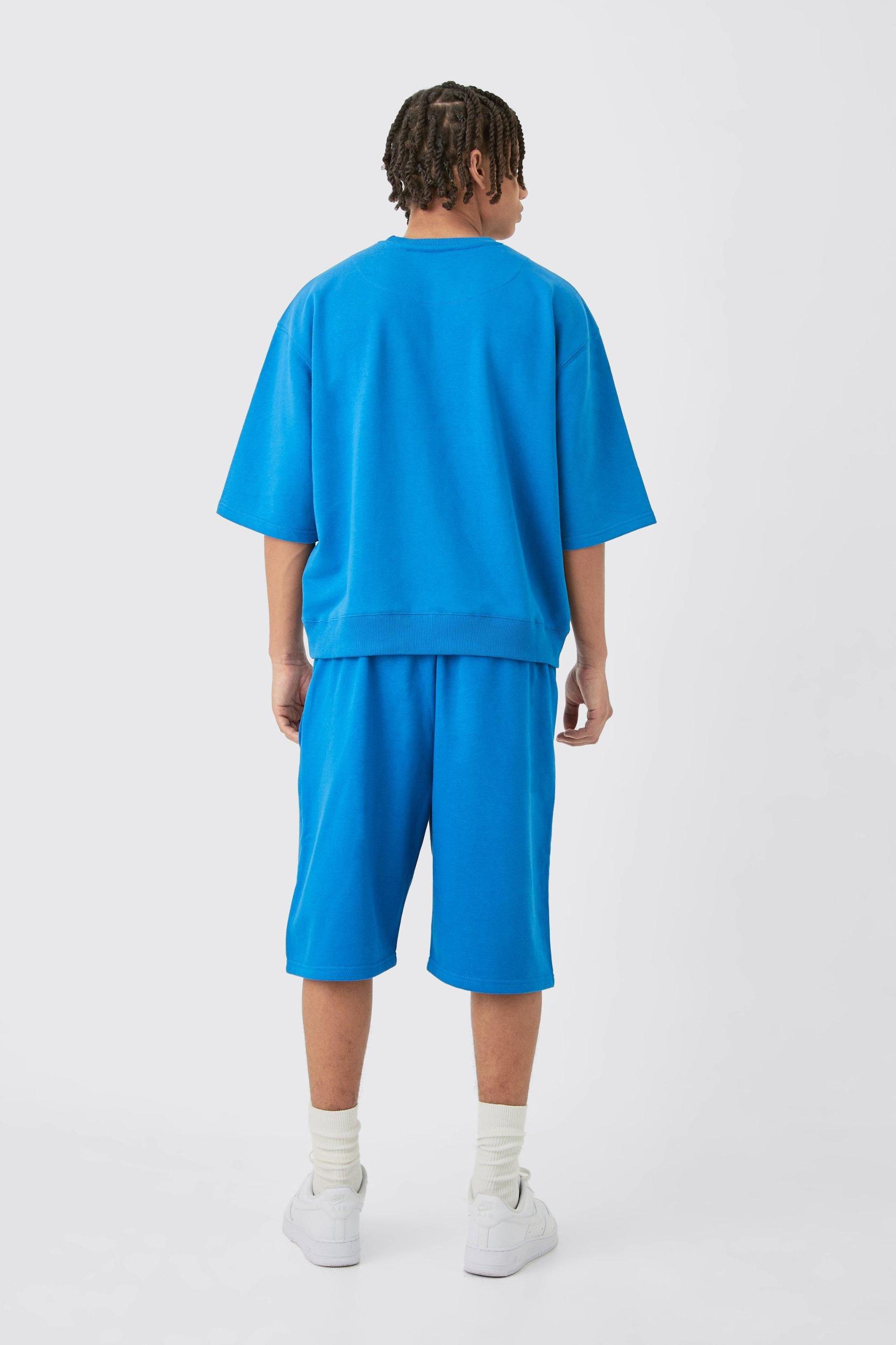Oversized Boxy Half Sleeve Short Tracksuit | boohooMAN USA Product Image