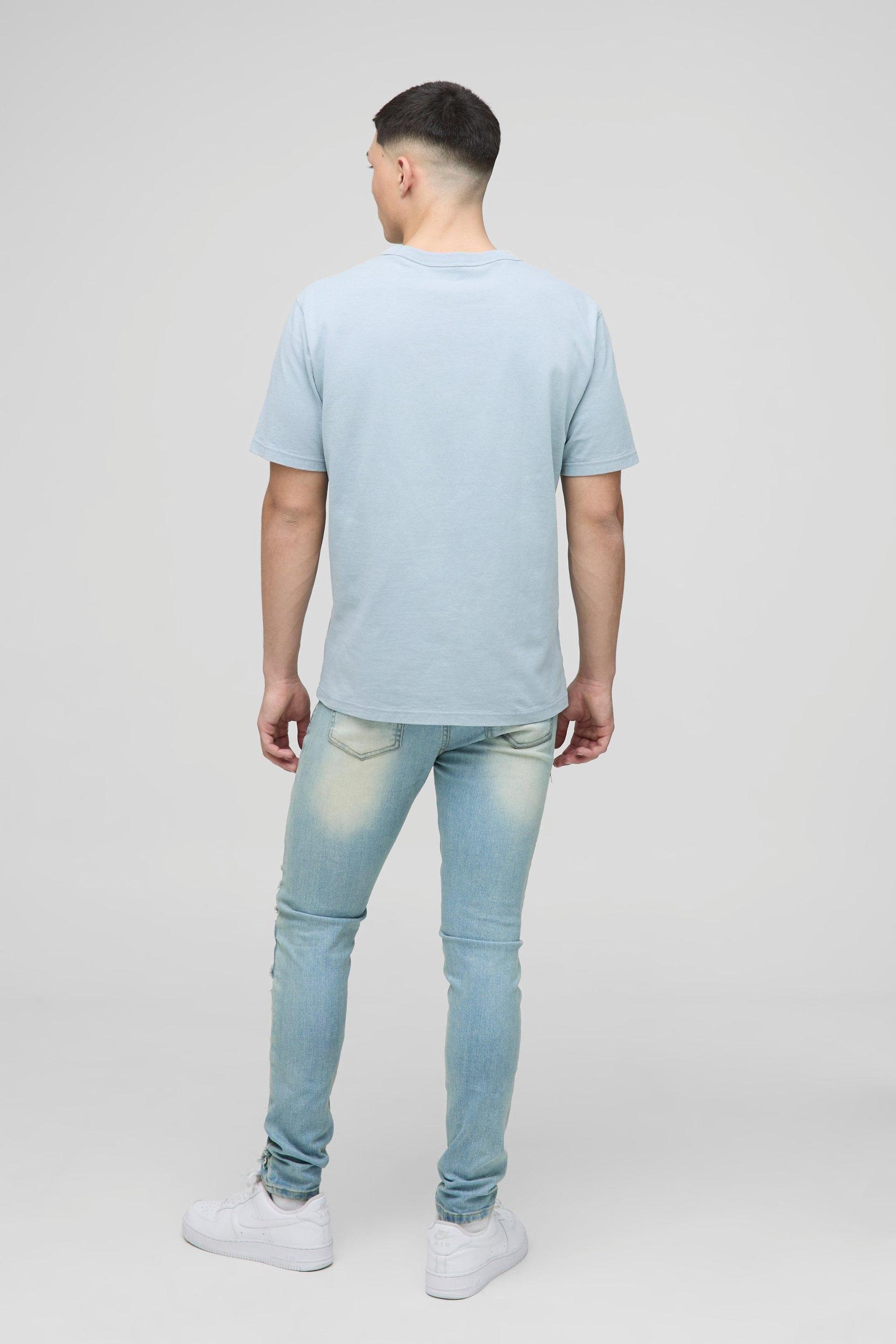Skinny Stretch Carpenter Ripped Jeans | boohooMAN USA Product Image