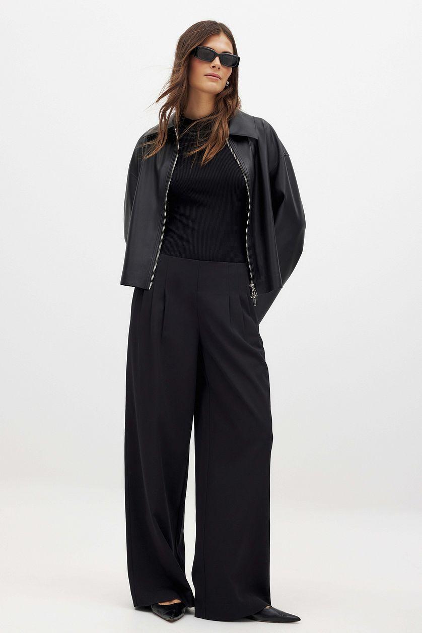 Wide Mid Waist Trousers Product Image