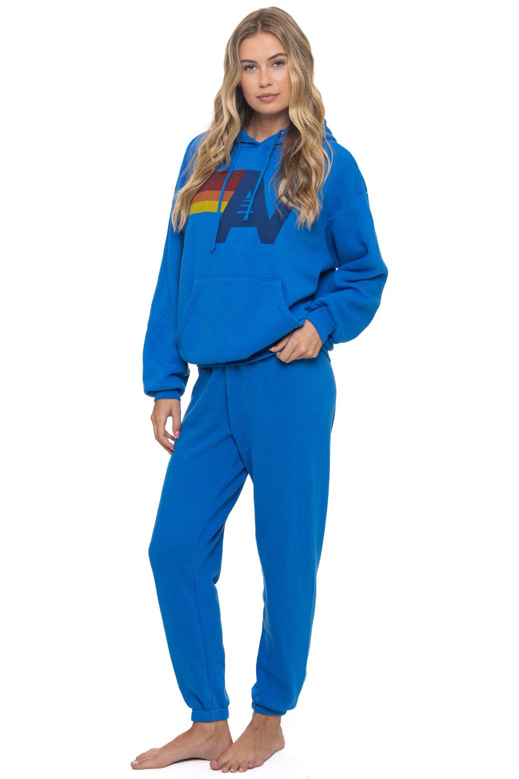 5 STRIPE SWEATPANTS - ADVENTURE BLUE // RAINBOW WHITE Female Product Image