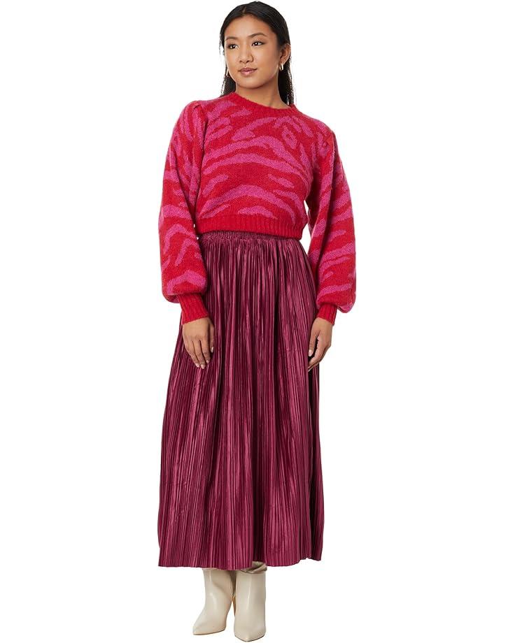 Long Sleeve Rib Knit Puff Sleeve Turtleneck Top Product Image