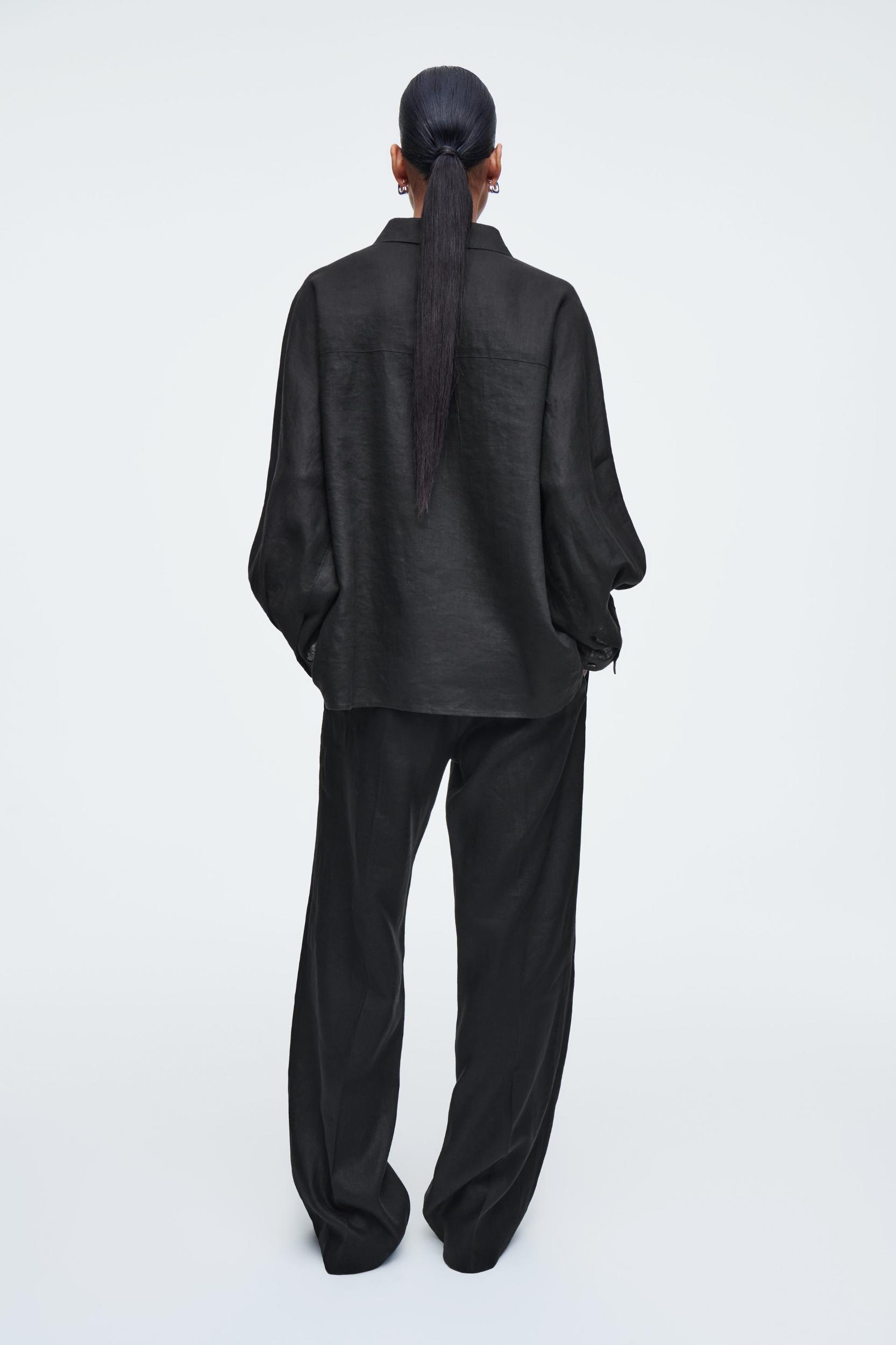 LINEN DRAWSTRING PANTS Product Image