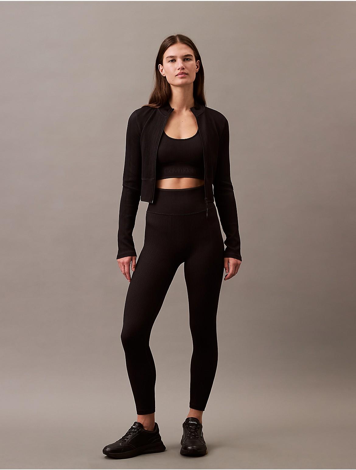 Calvin Klein Womens Rib Sport Leggings - White Product Image