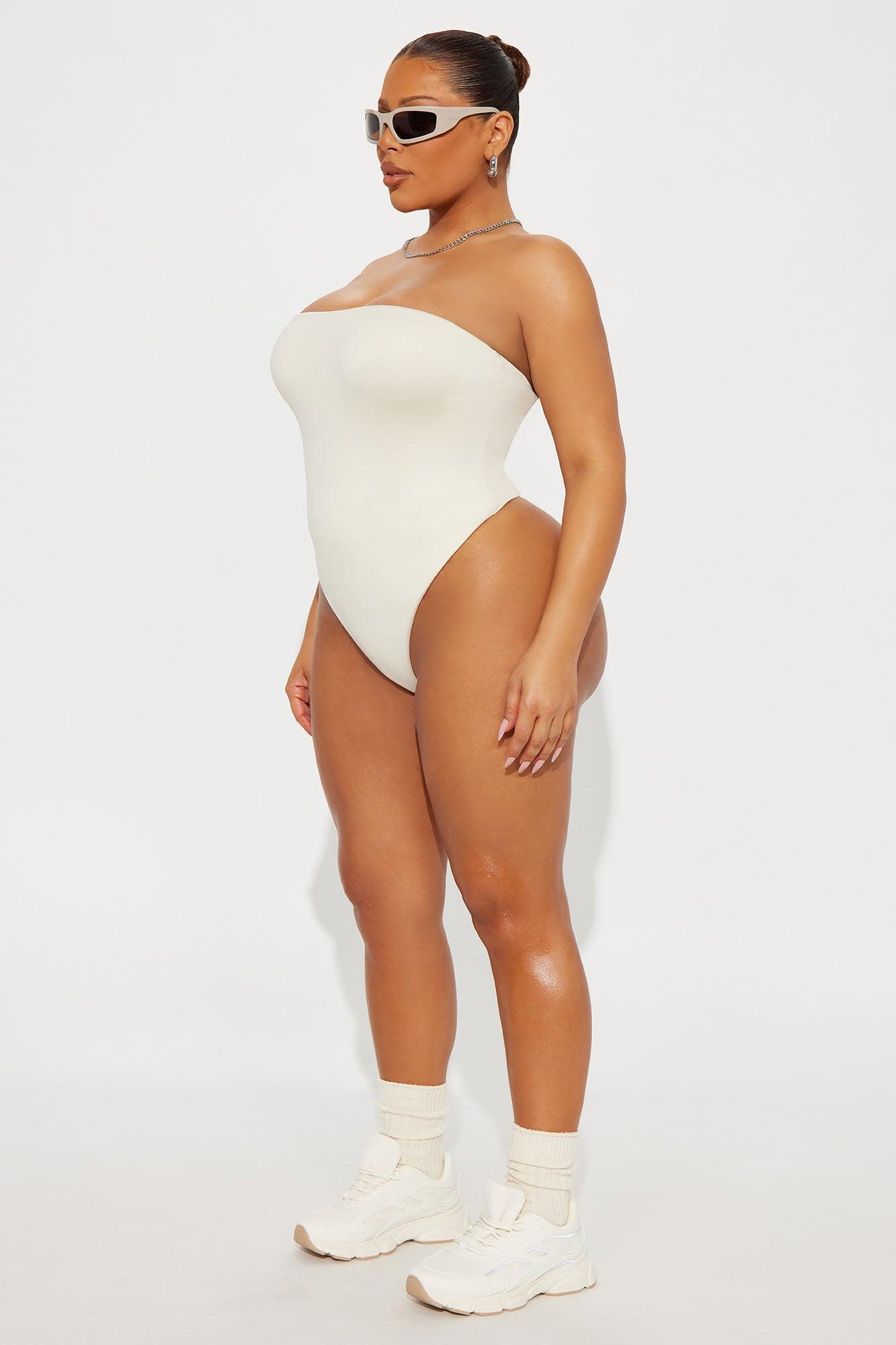 Contour Double Lined Strapless Bodysuit - Bone Female Product Image