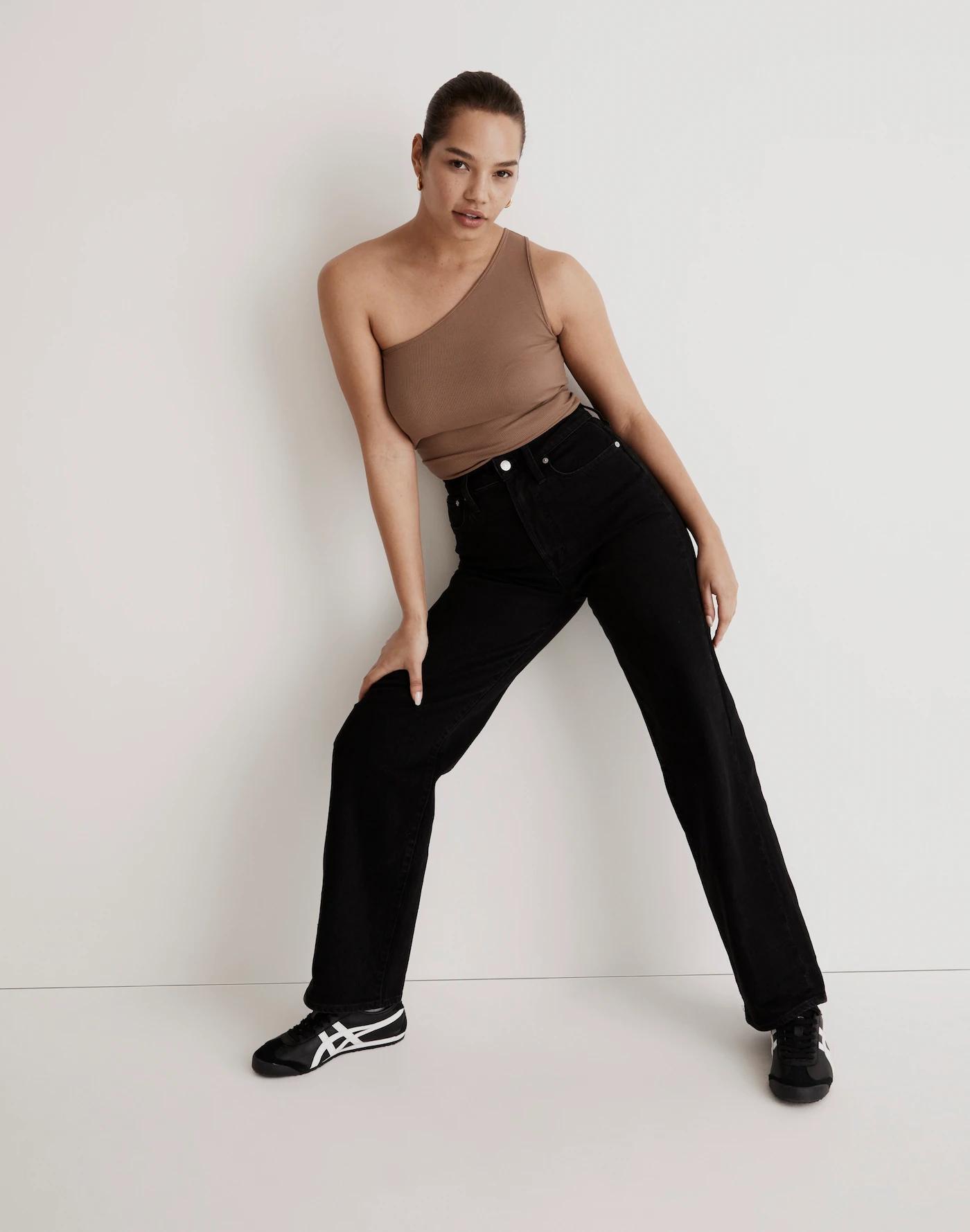 Supima® Rib One-Shoulder Tank Product Image