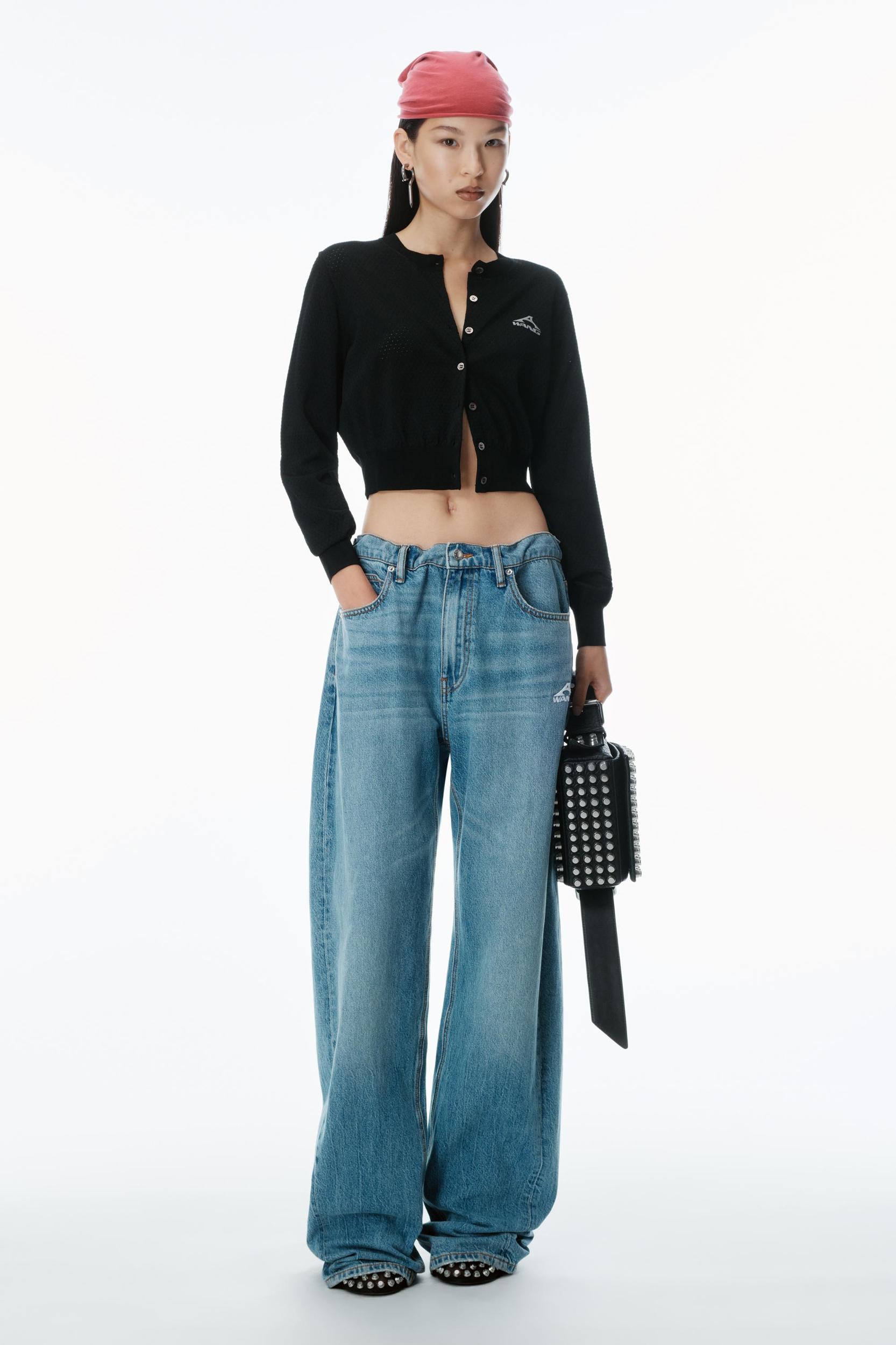 Cropped Athletic Mesh Cardigan Product Image