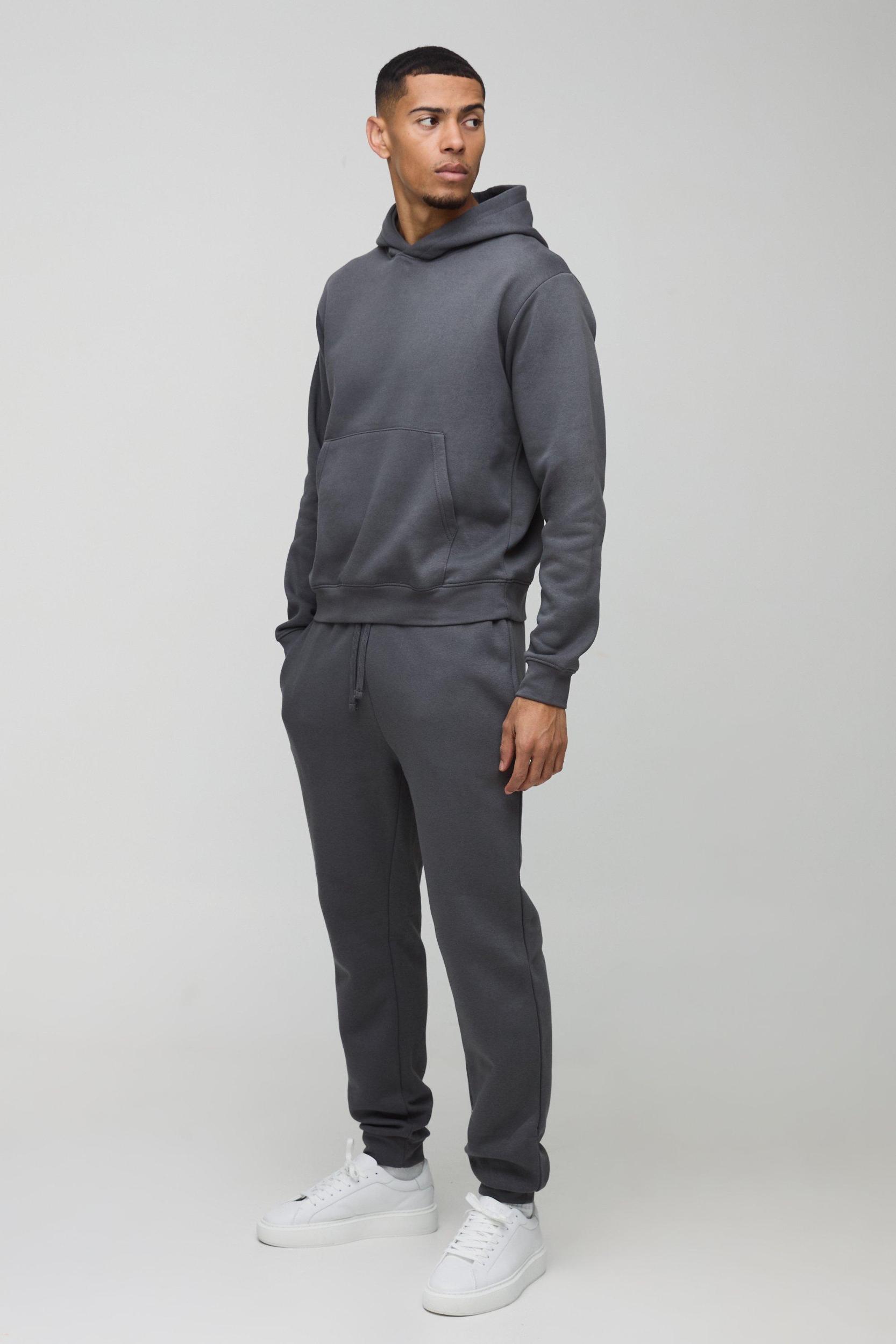 Boxy Hooded Tracksuit | boohooMAN USA Product Image