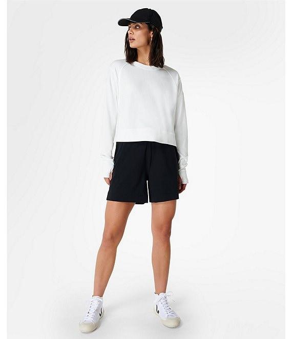 Sweaty Betty After Class Crop Crew Neck Long Sleeve Sweatshirt Product Image