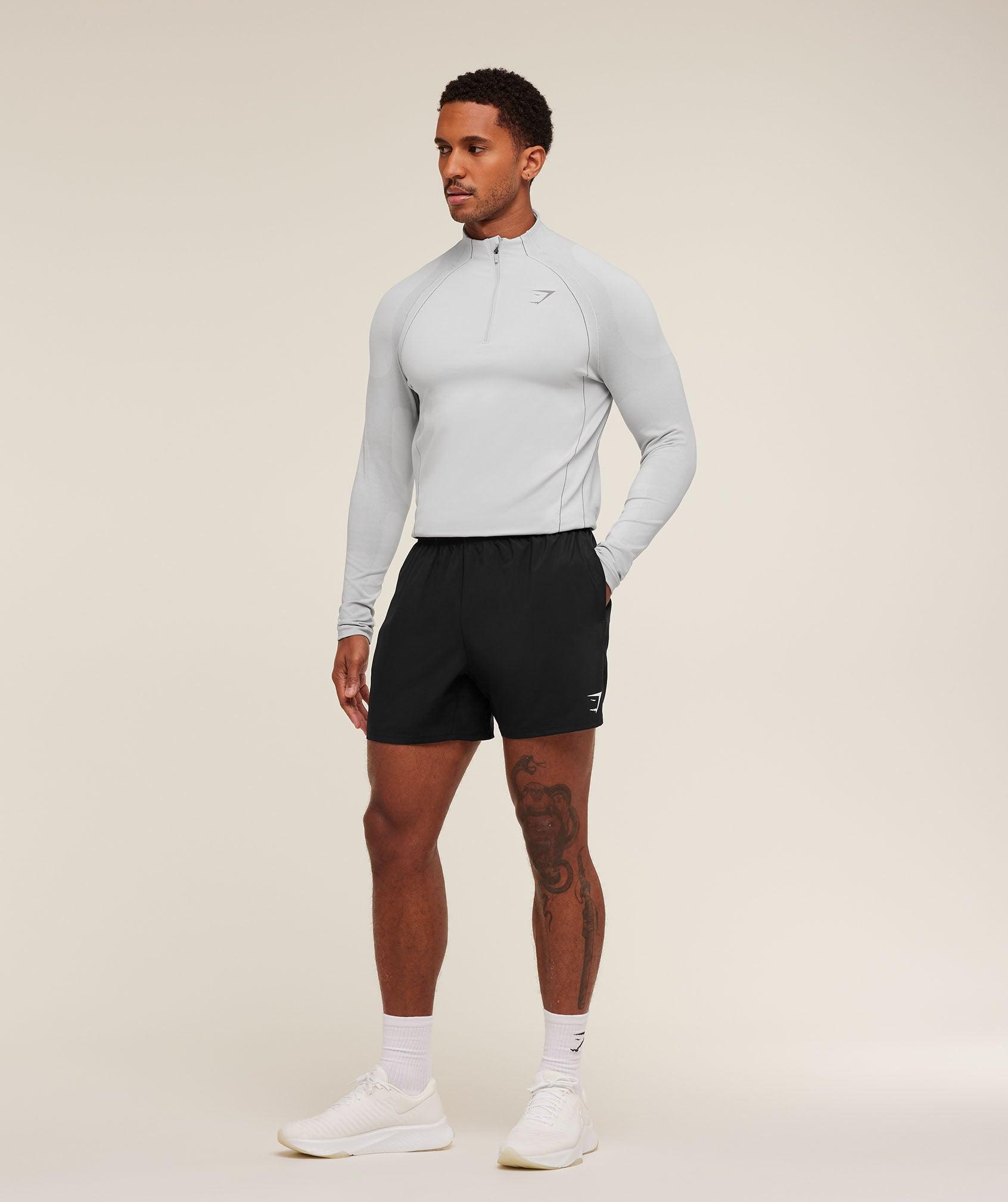 Gymshark Apex Seamless 1/4 Zip - Light Grey/Medium Grey Male Product Image