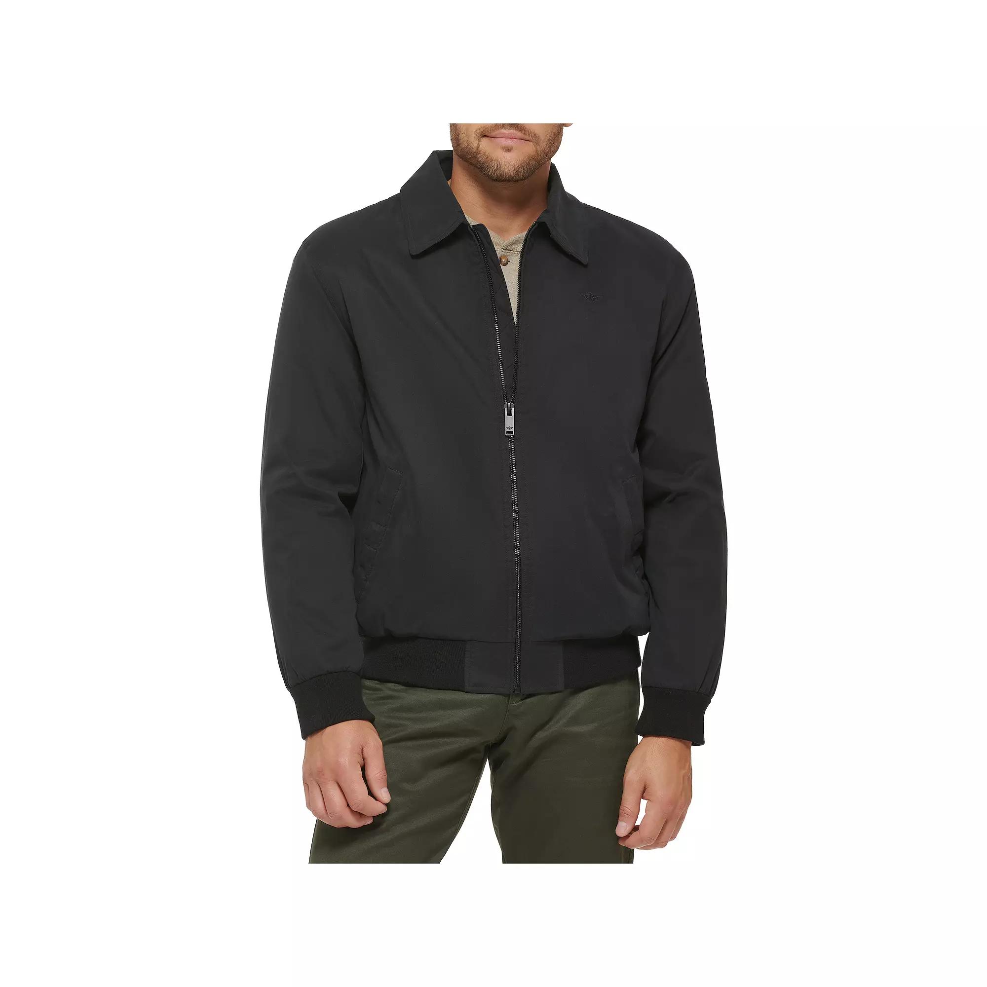 Men's Dockers® Micro-Twill Filled Golf Bomber Jacket, Size: Medium, Black Product Image