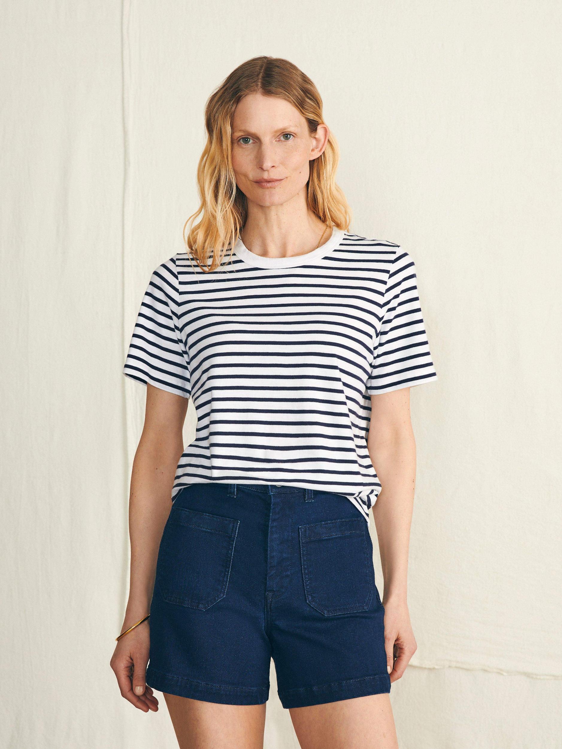 Sunwashed Crew Tee - Regatta Stripe Female Product Image