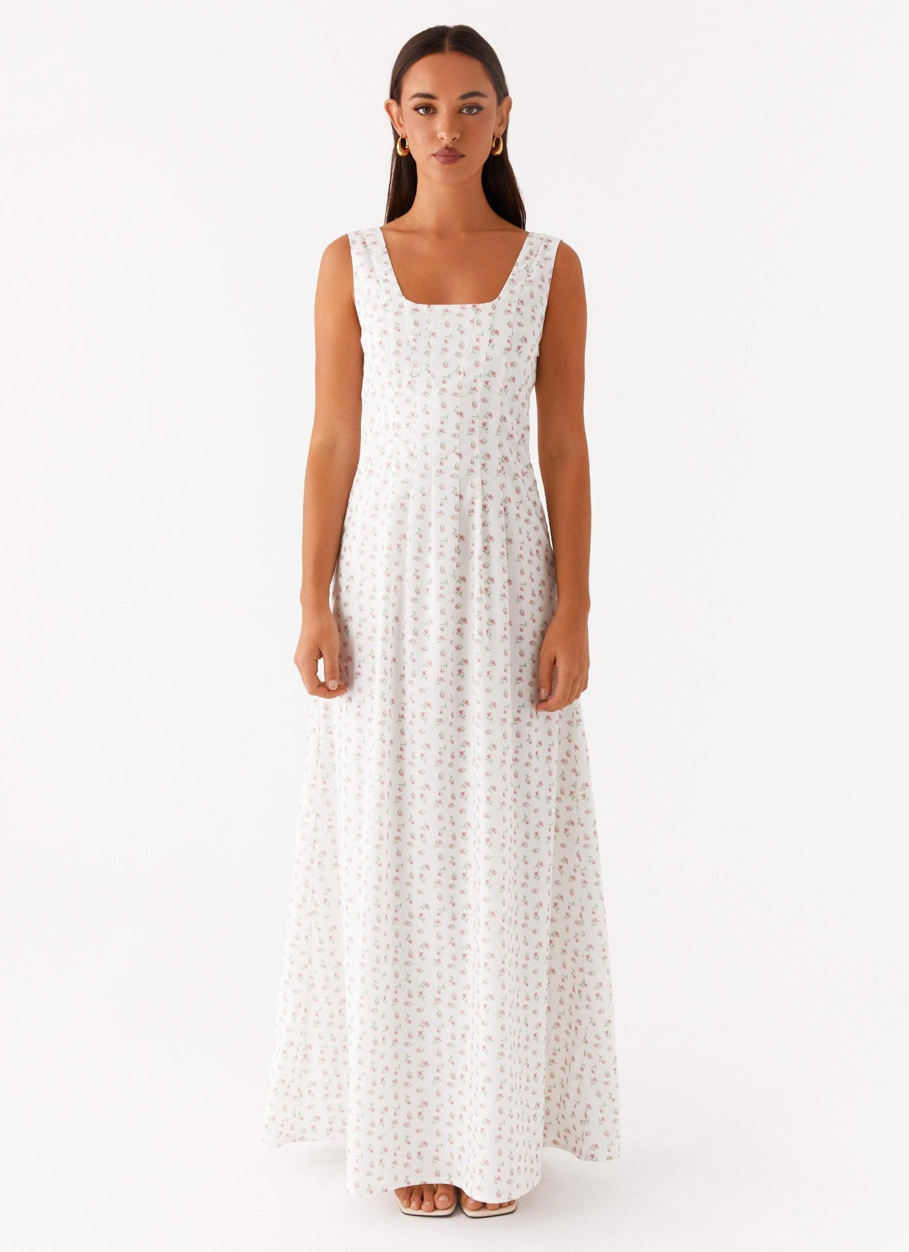 All My Love Maxi Dress - White Floral Product Image