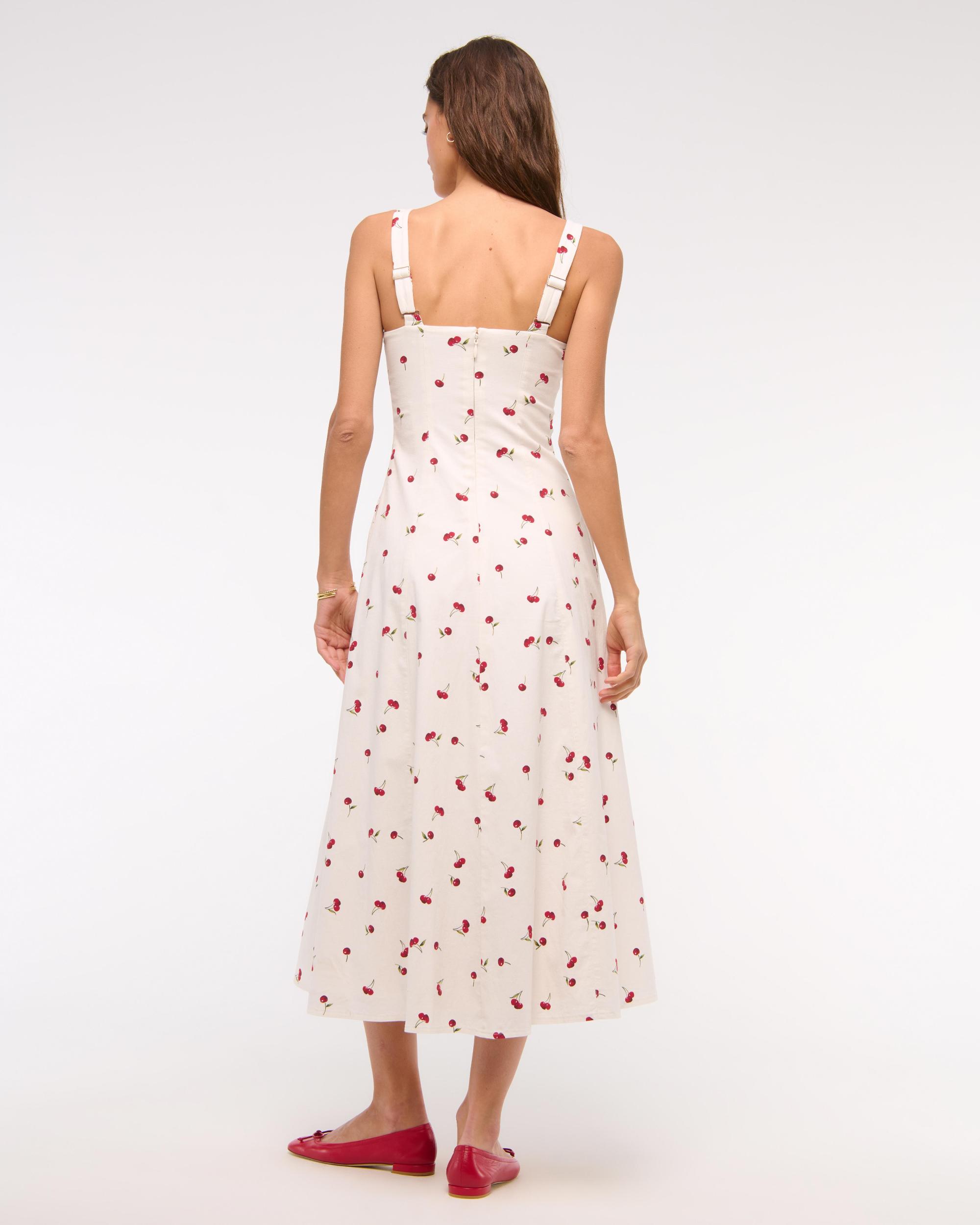 The A&F Mila Stretch Midi Dress Product Image