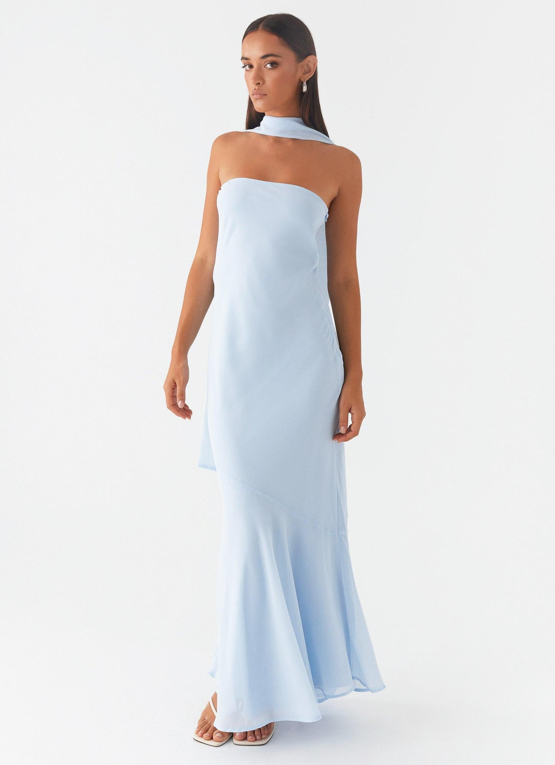 Under The Pagoda Maxi Dress - Blue Product Image