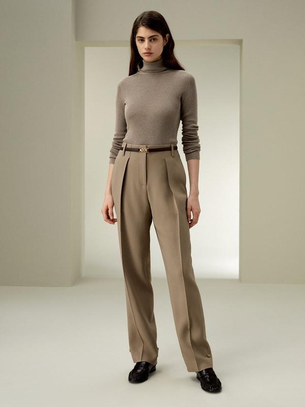 LILYSILK Silk Jumper Women'S - Brown Silk and Cashmere - Comfort Insulating Jumpers L Product Image