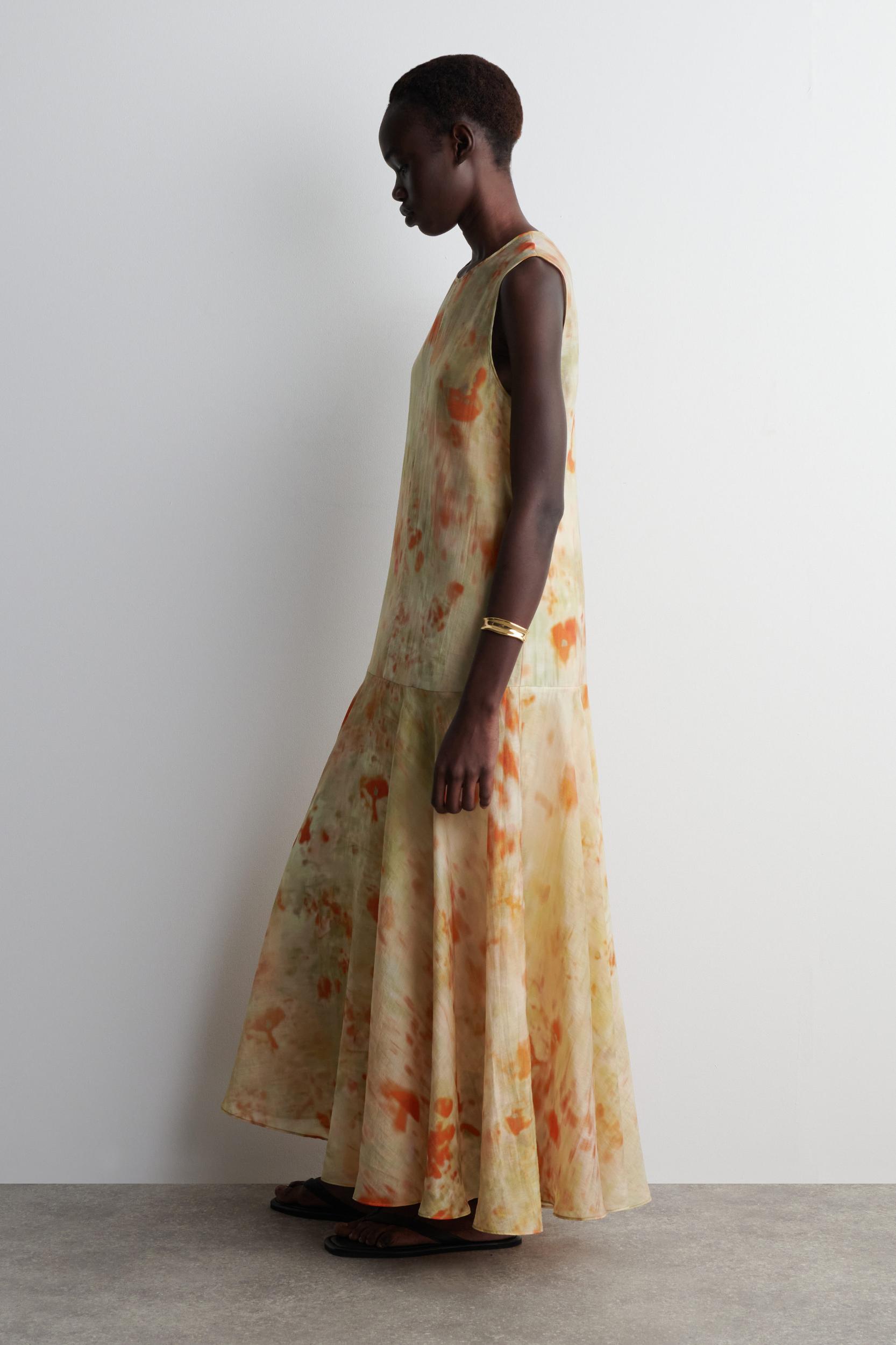 SHEER FLORAL-PRINT MAXI DRESS Product Image