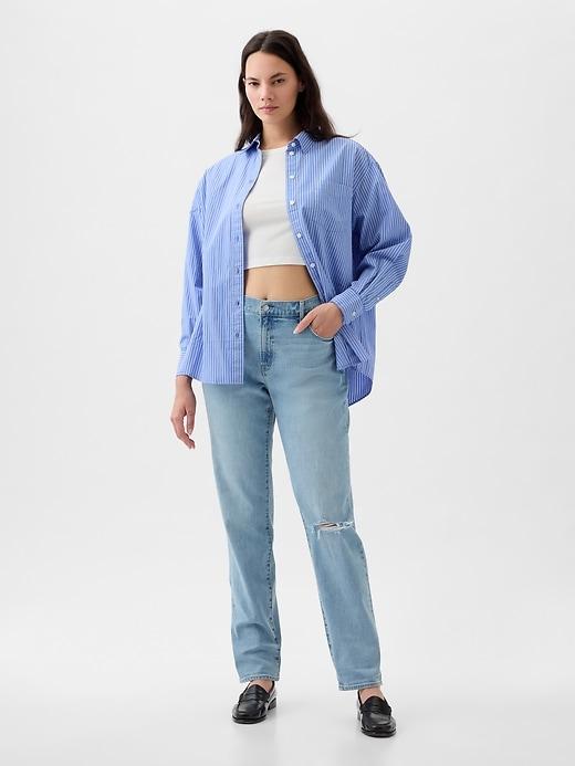 Mid Rise Girlfriend Jeans Product Image