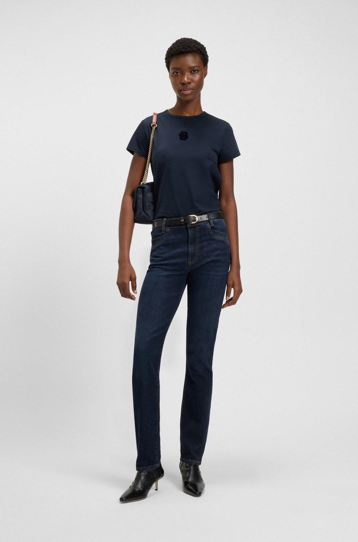 Slim-fit jeans in mid-blue stretch denim Product Image