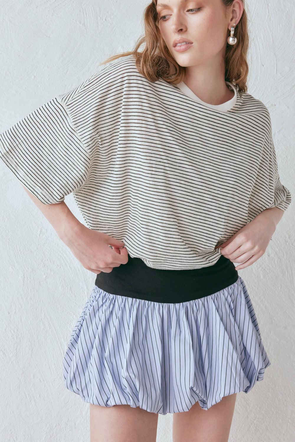 Remy Skort Blue Stripe Product Image