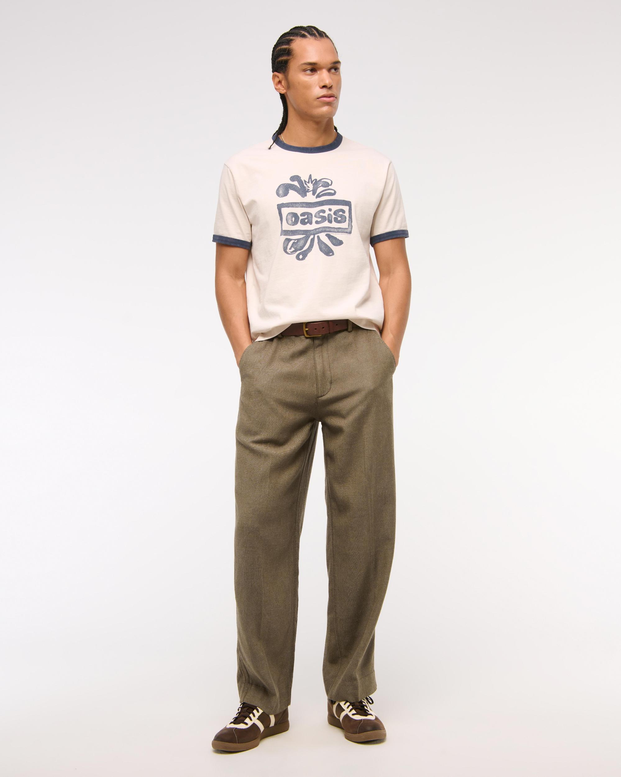Baggy Tailored Linen-Blend Trouser Product Image
