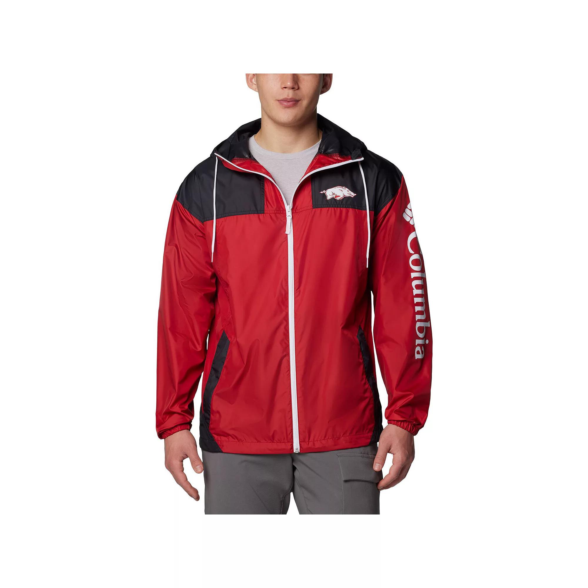 Men's Columbia Cardinal Arkansas Razorbacks Flash Challenger II Omni-Shade Full-Zip Hoodie Windbreaker Jacket,  Product Image