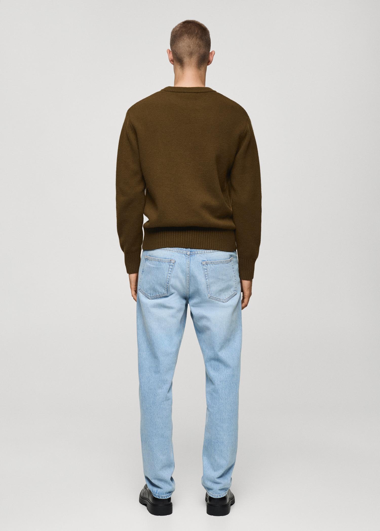 Knitted wool blend sweater - Men | MANGO USA Product Image
