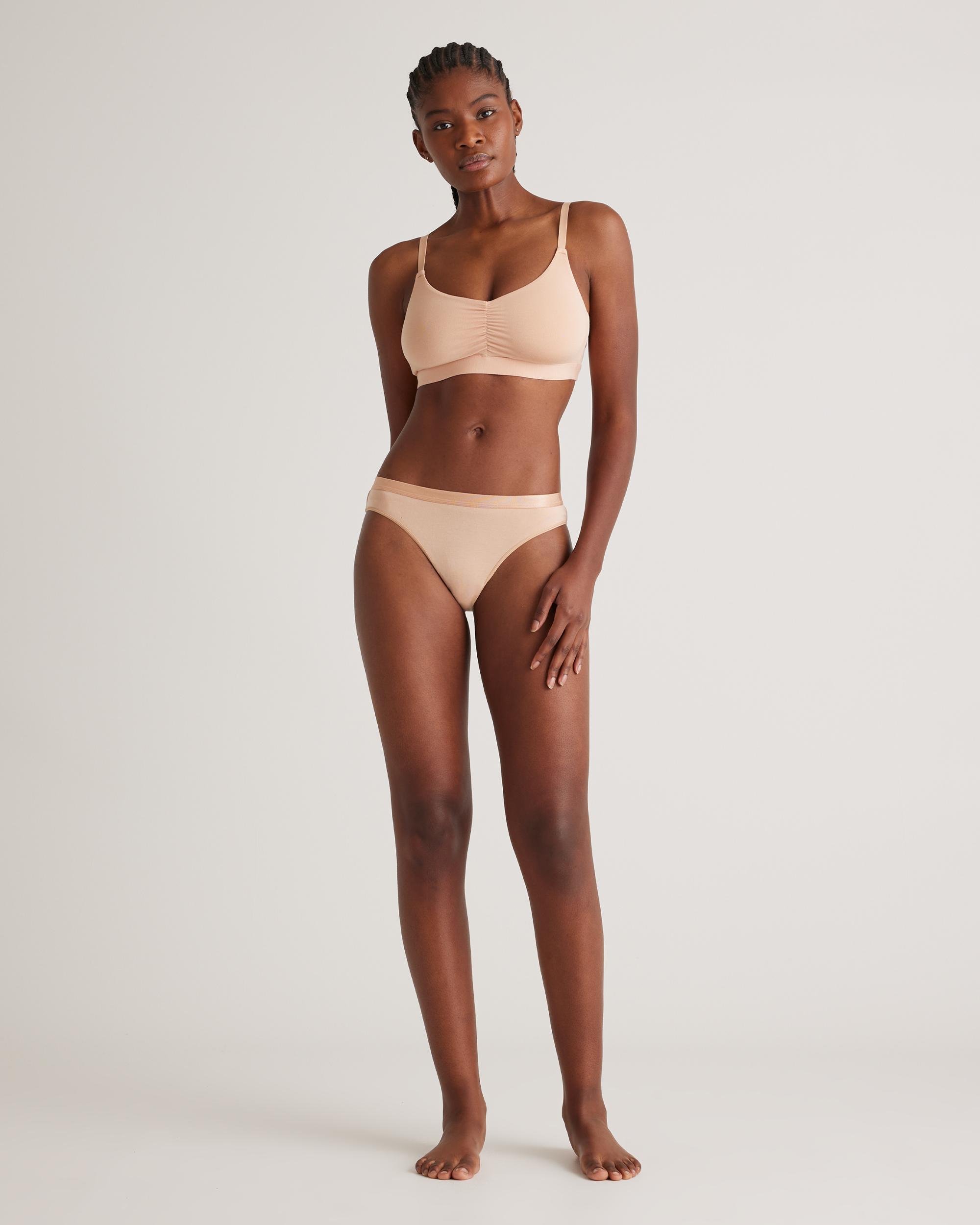Quince | Women's Micromodal Ruched Bralette Size XS Product Image