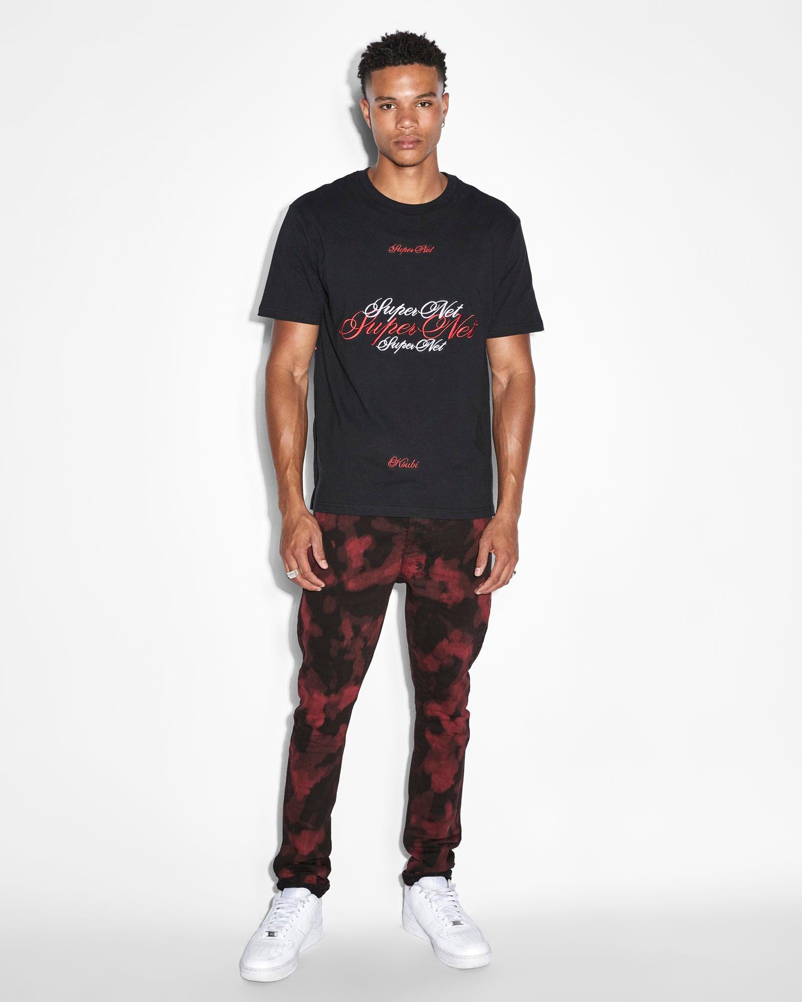 SCRIPTED KASH SS TEE RED/BLACK Male Product Image