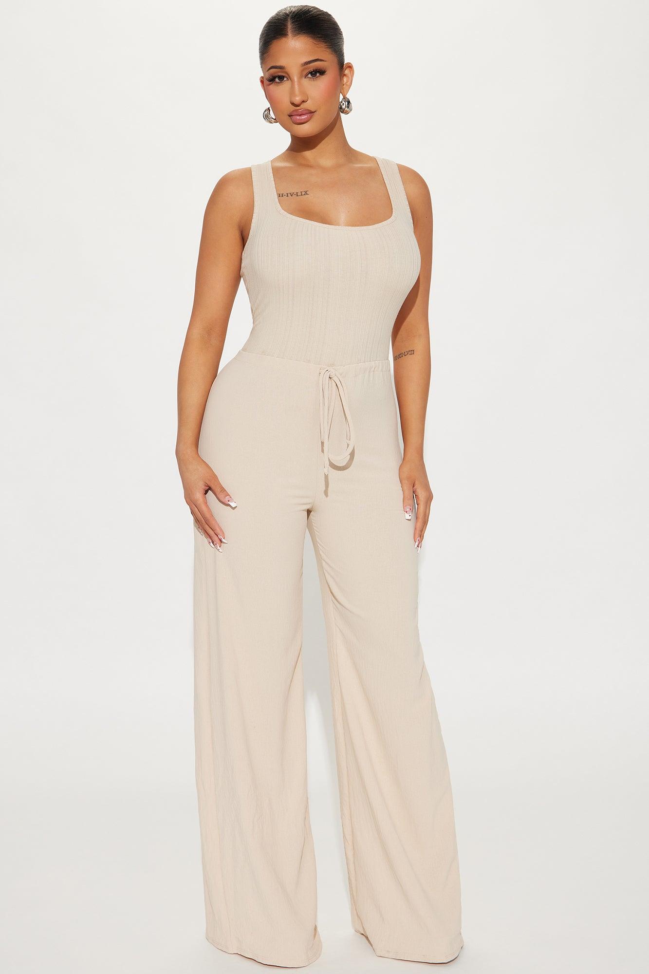 Vacay Mode Jumpsuit - Stone Product Image