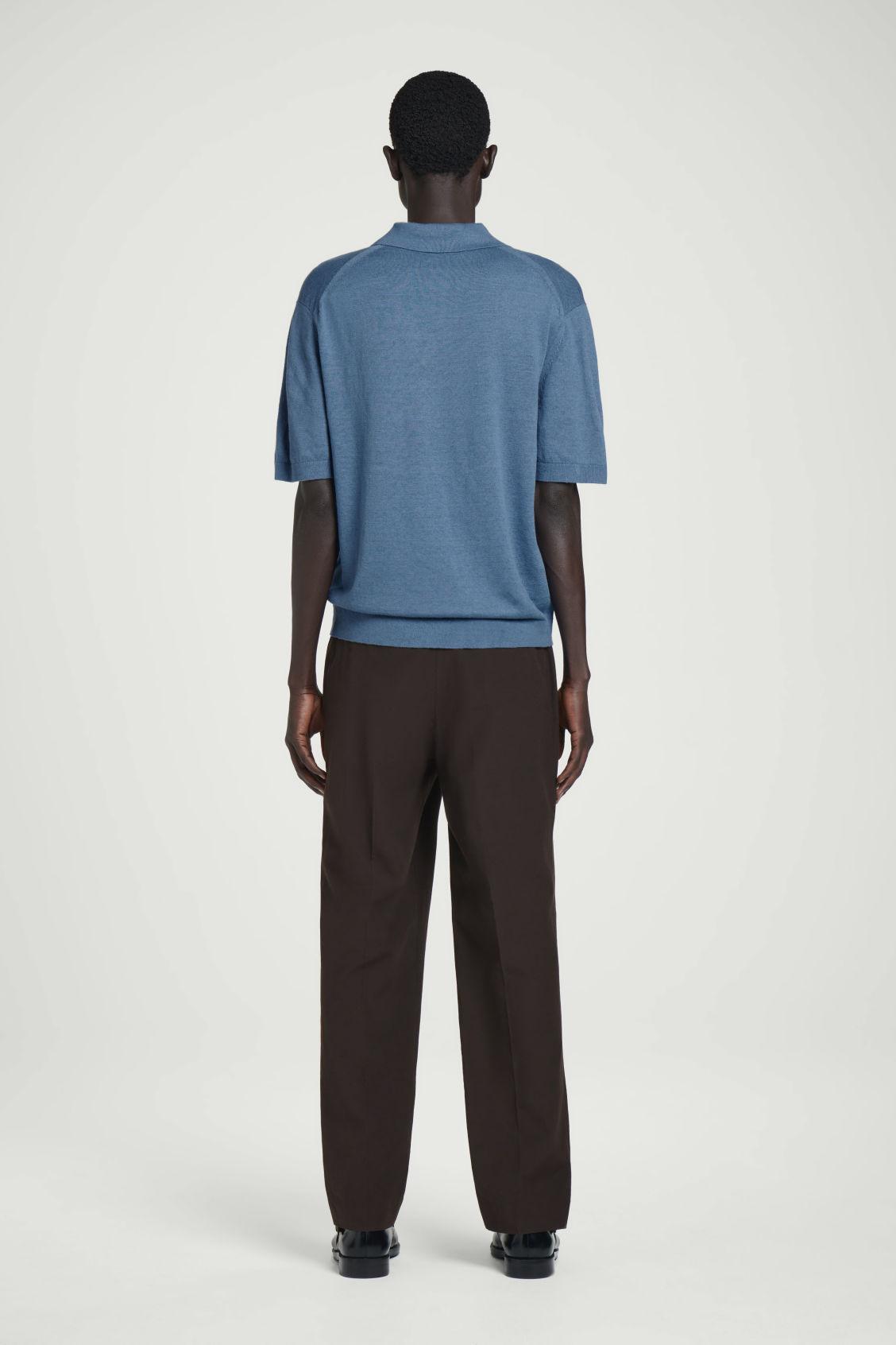 KNITTED LINEN POLO SHIRT Product Image