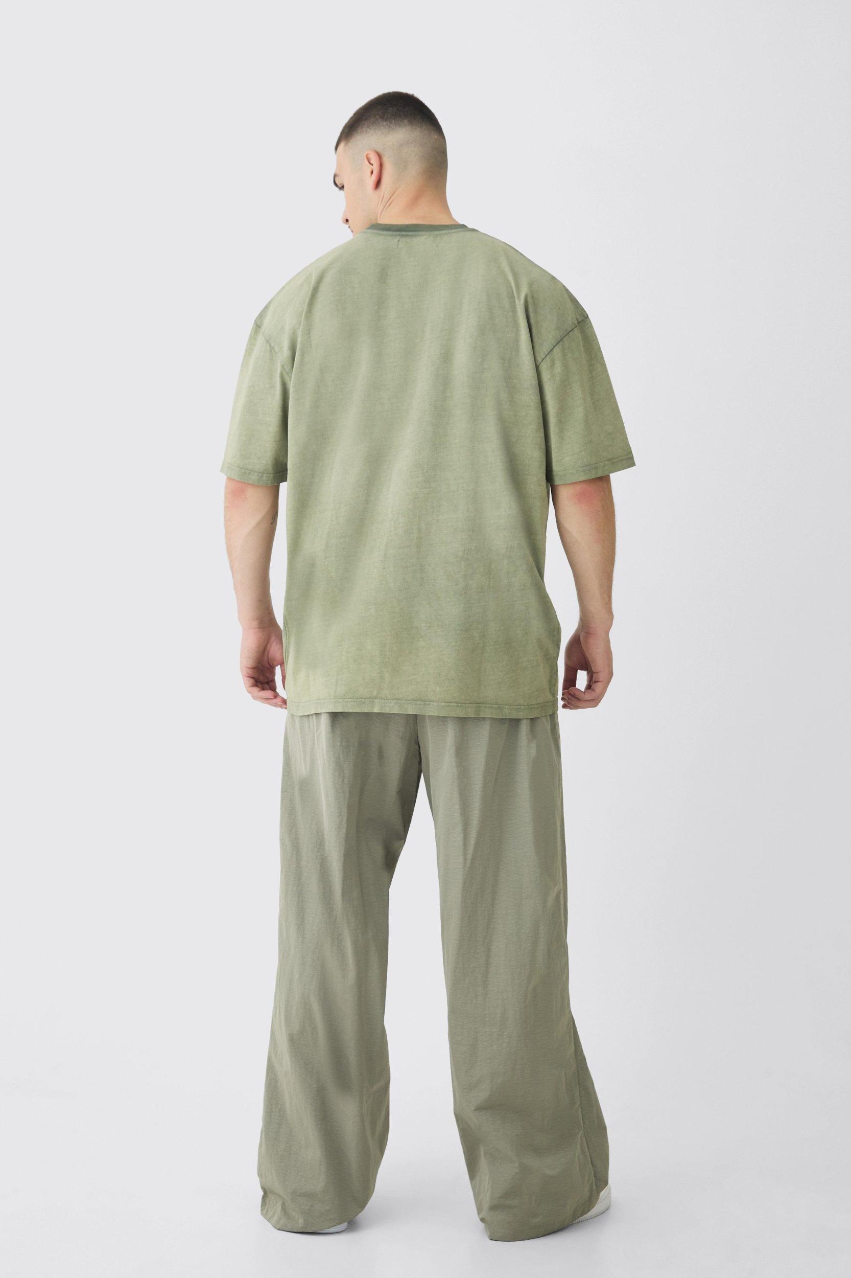 Tall Oversized Acid Wash T-Shirt | boohooMAN USA Product Image