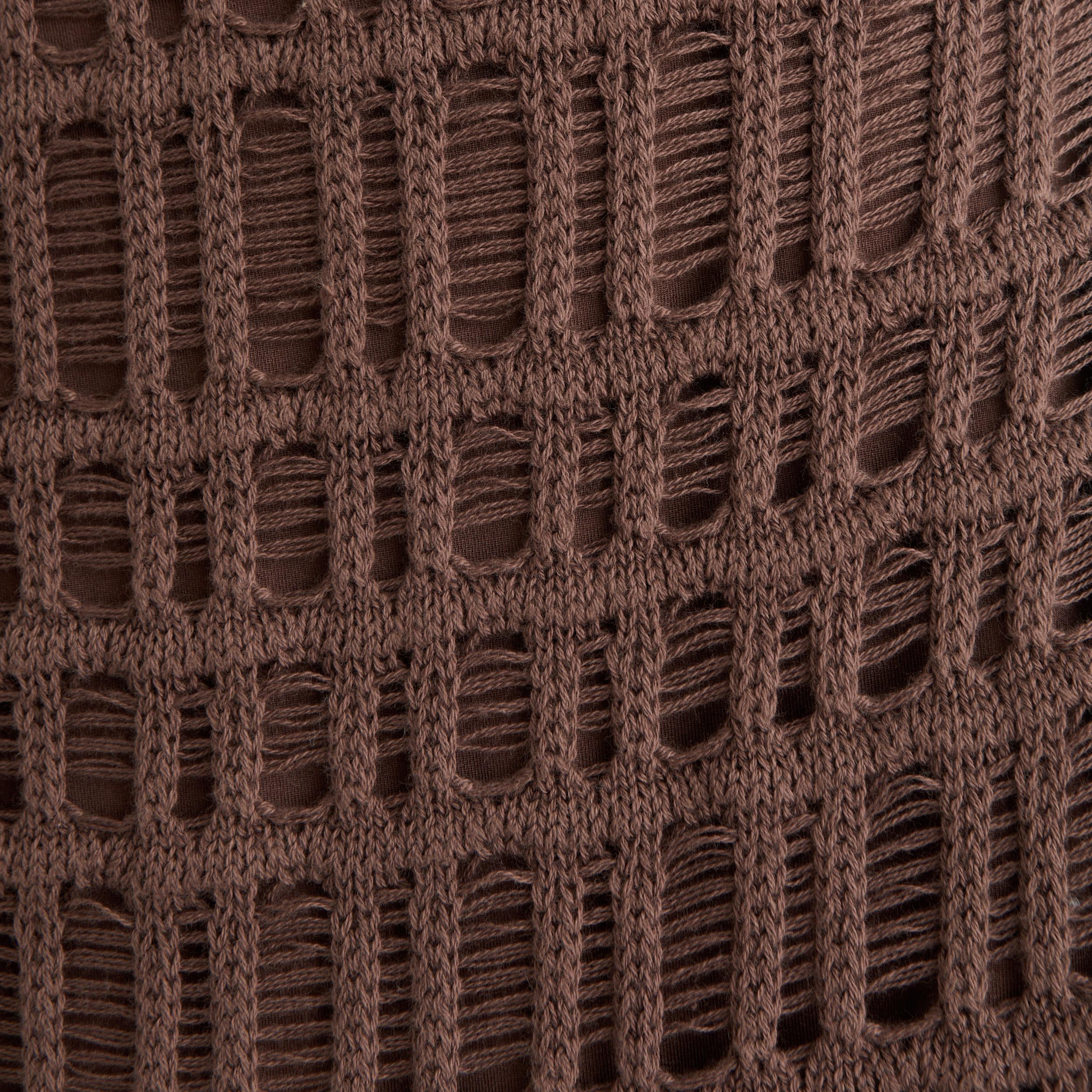 Crochet-Style V-Neck Mini Dress Product Image