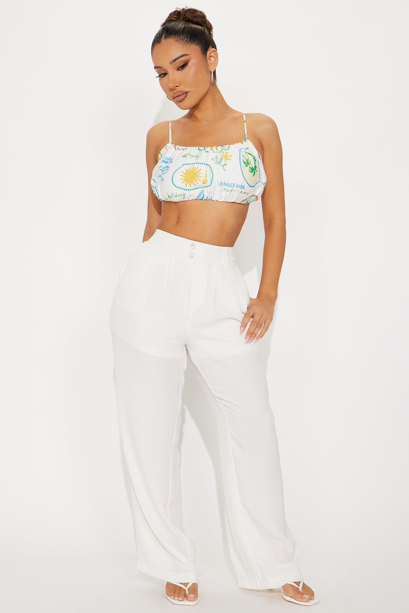 Island Vibes Cropped Cami Top - Multi Color Product Image