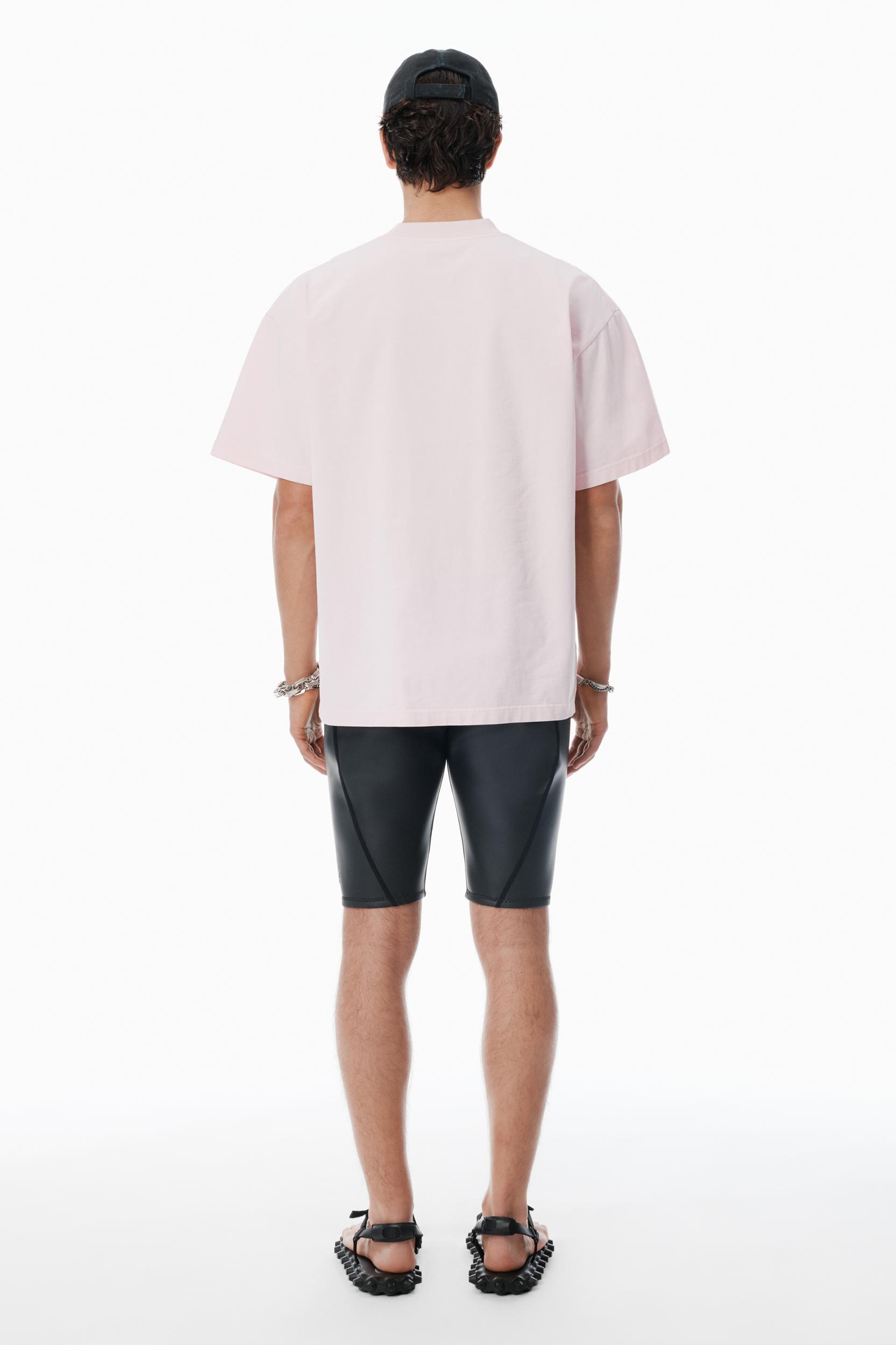 Pink Cotton Oversized Logo Tee Product Image