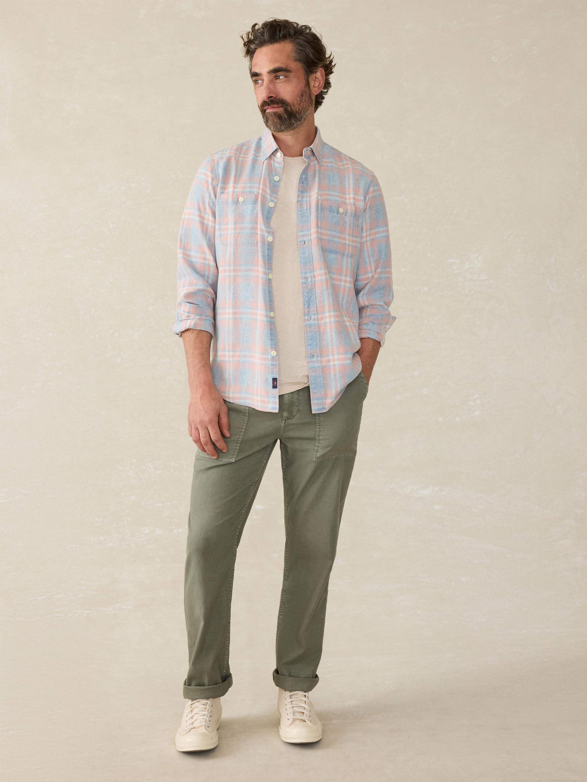 Tried & True Chambray Workshirt - Coral Bay Plaid Male Product Image