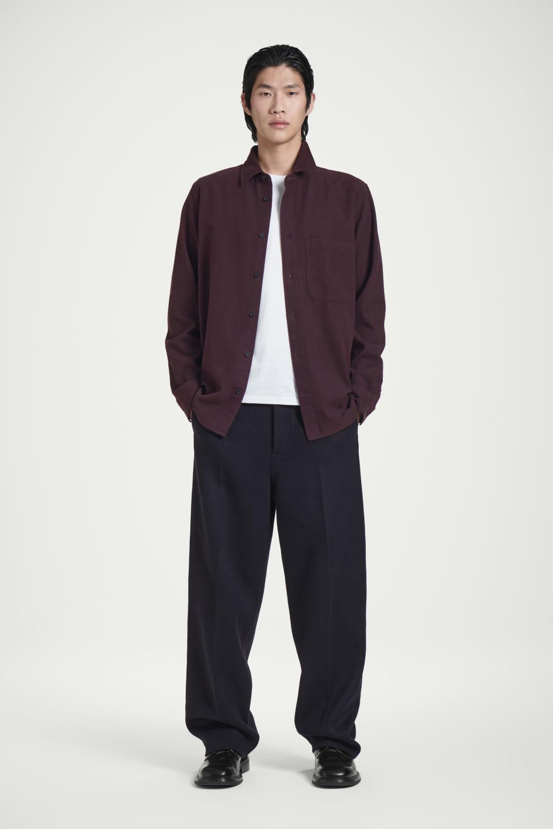 RELAXED BRUSHED COTTON-BLEND SHIRT Product Image