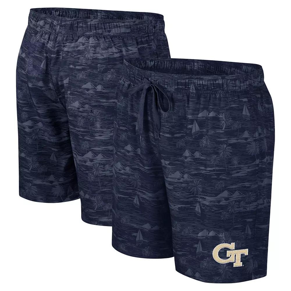 Men's Colosseum Navy Georgia Tech Yellow Jackets Ozark Swim Shorts,  Product Image