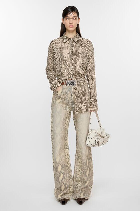 Printed denim trousers Product Image