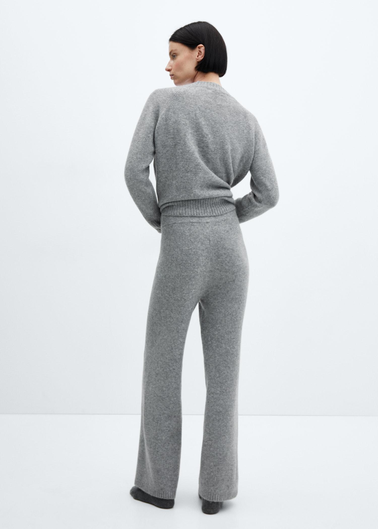 Long knitted pants - Women | MANGO USA Product Image