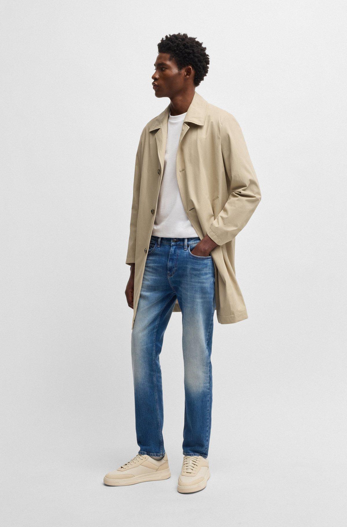 BOSS - Classic-fit coat in cotton - Light Beige Product Image
