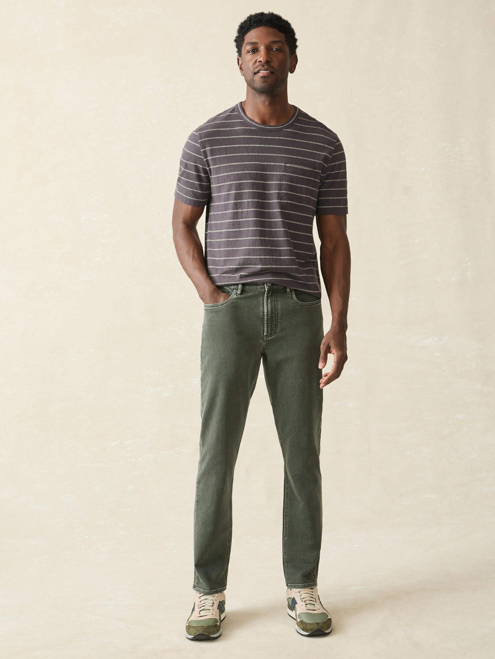 Stretch Terry 5-Pocket Pant - Fall Olive Male Product Image