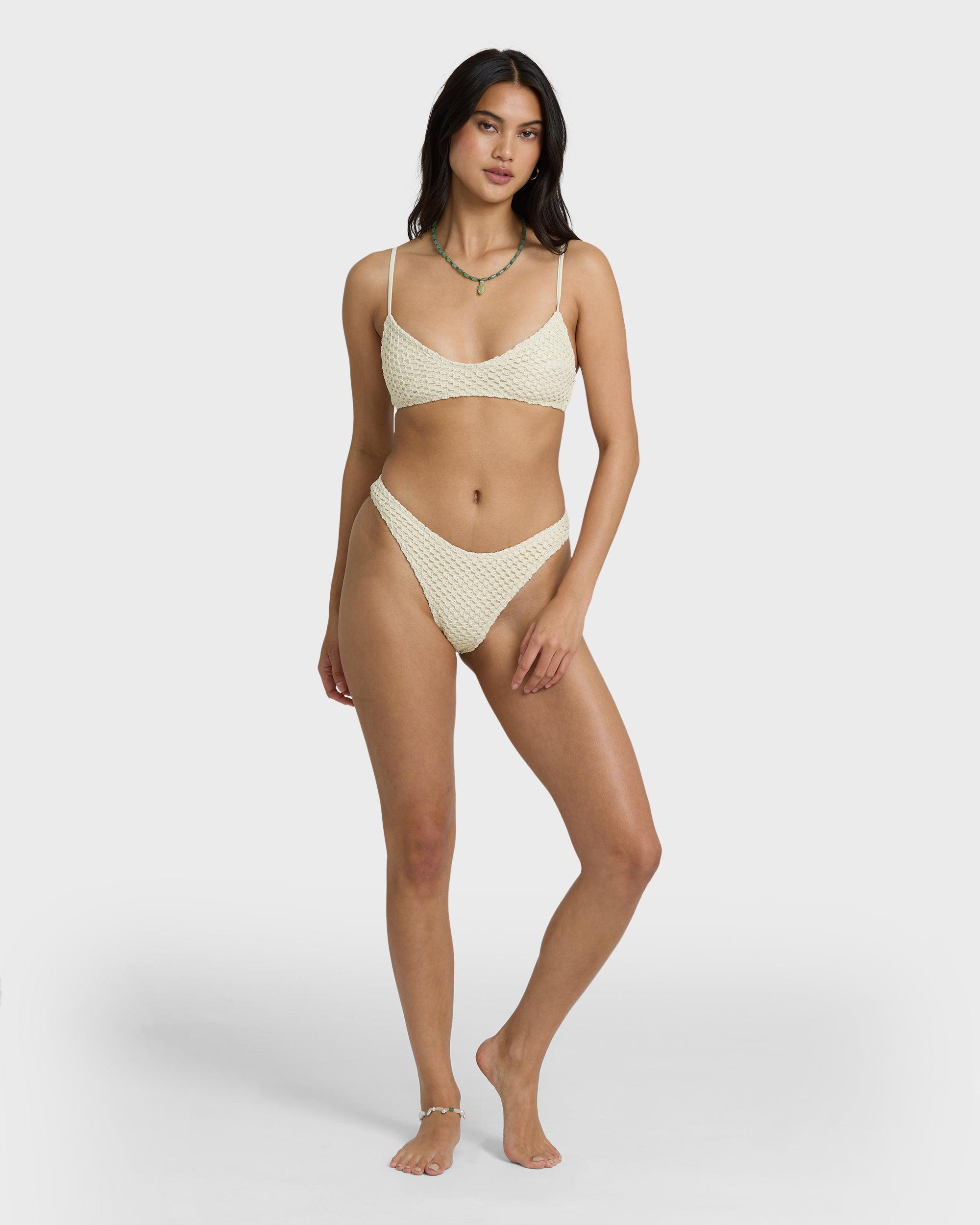 Twisted Tides Hike Medium Bikini Bottom - White Cap Female Product Image