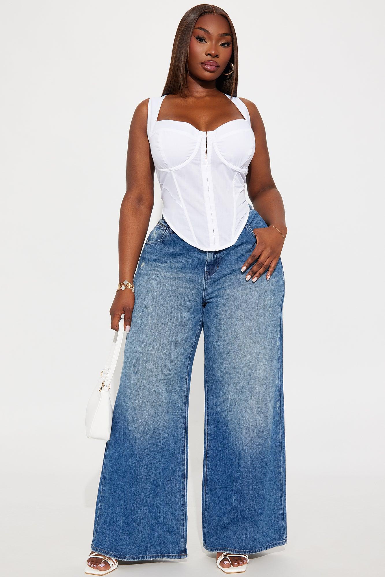 Slay The Day Corset Top - White Product Image