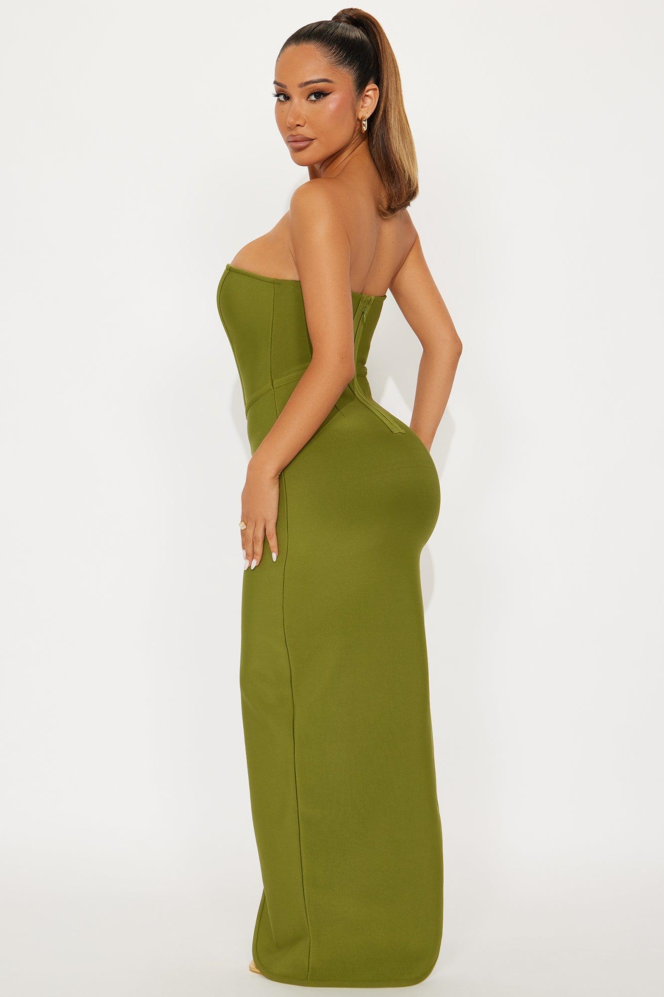 Ariana Bandage Maxi Dress - Green Female Product Image
