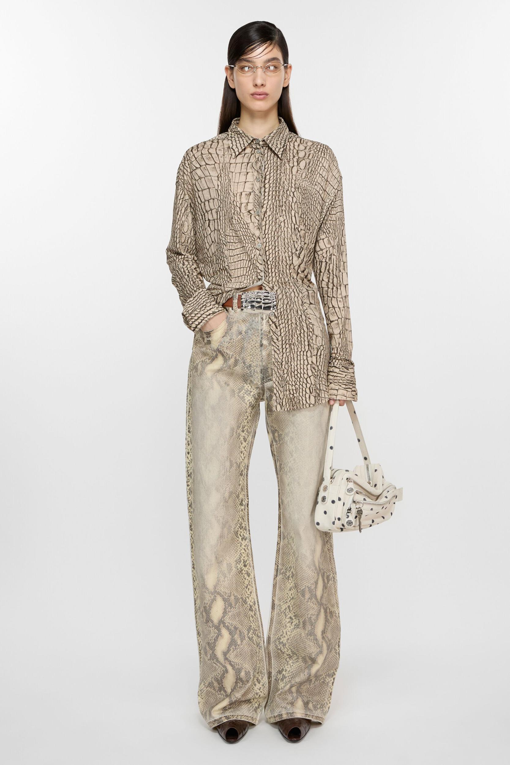 Printed denim trousers Product Image