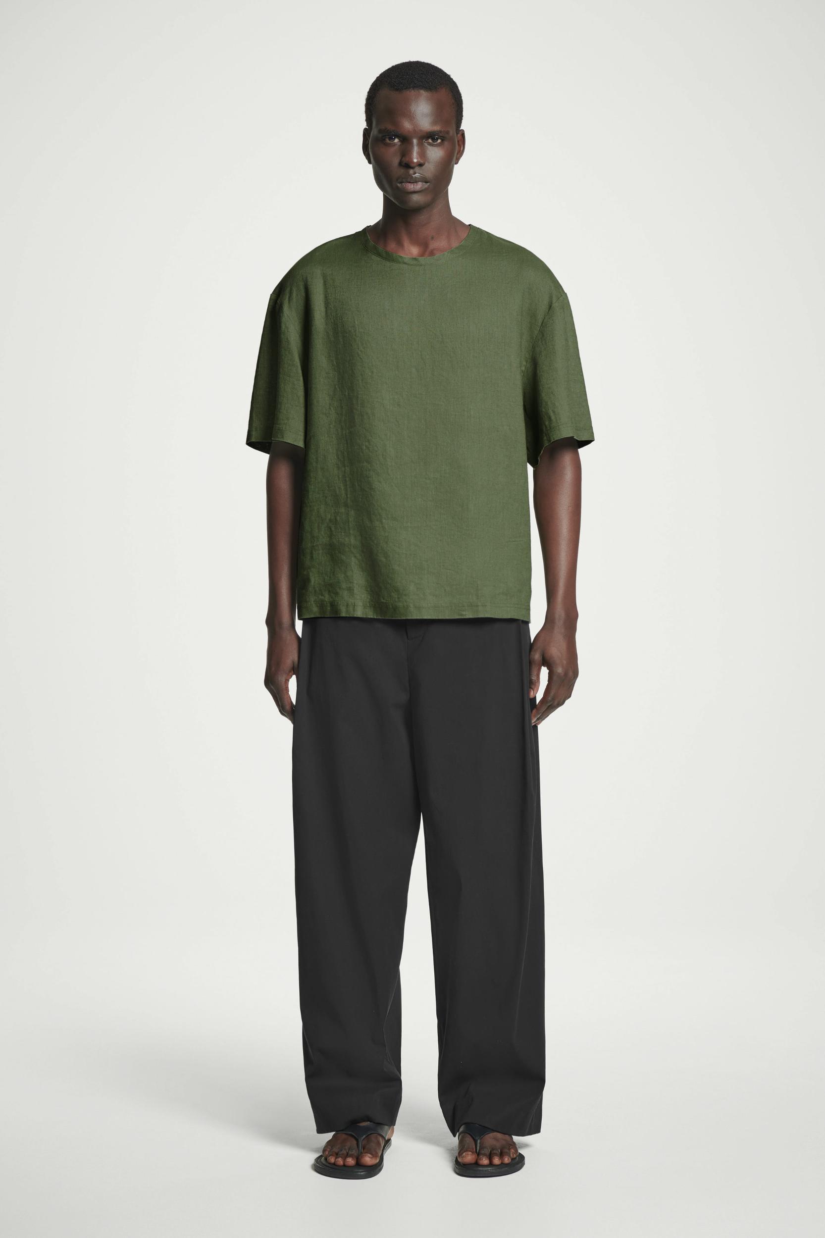 RELAXED WOVEN LINEN TSHIRT Product Image